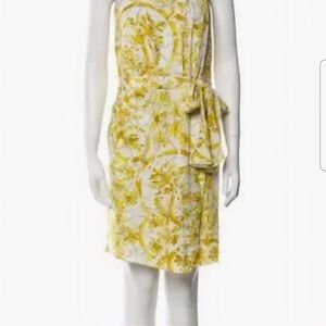 Gucci Strapless Yellow Floral Dress